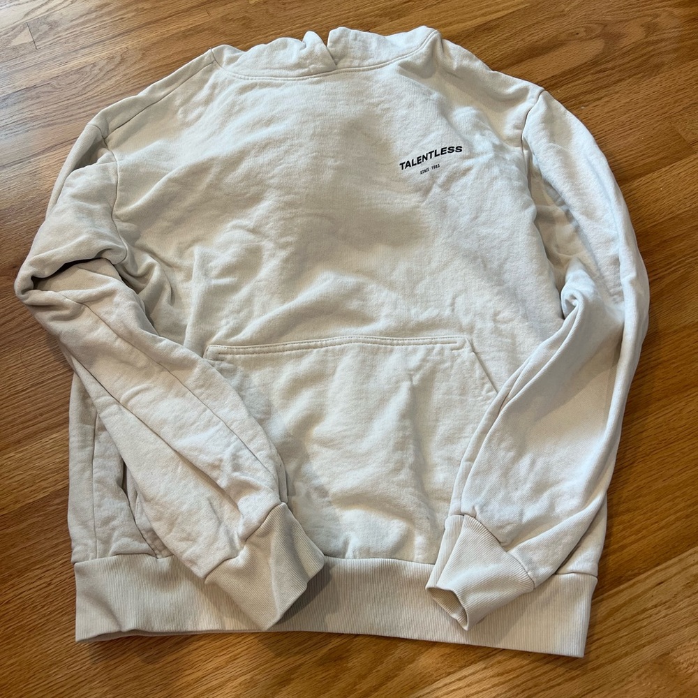Talentless cream hoodie